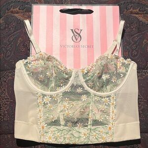 Victoria's Secret Floral Embroidered Bustier Top
